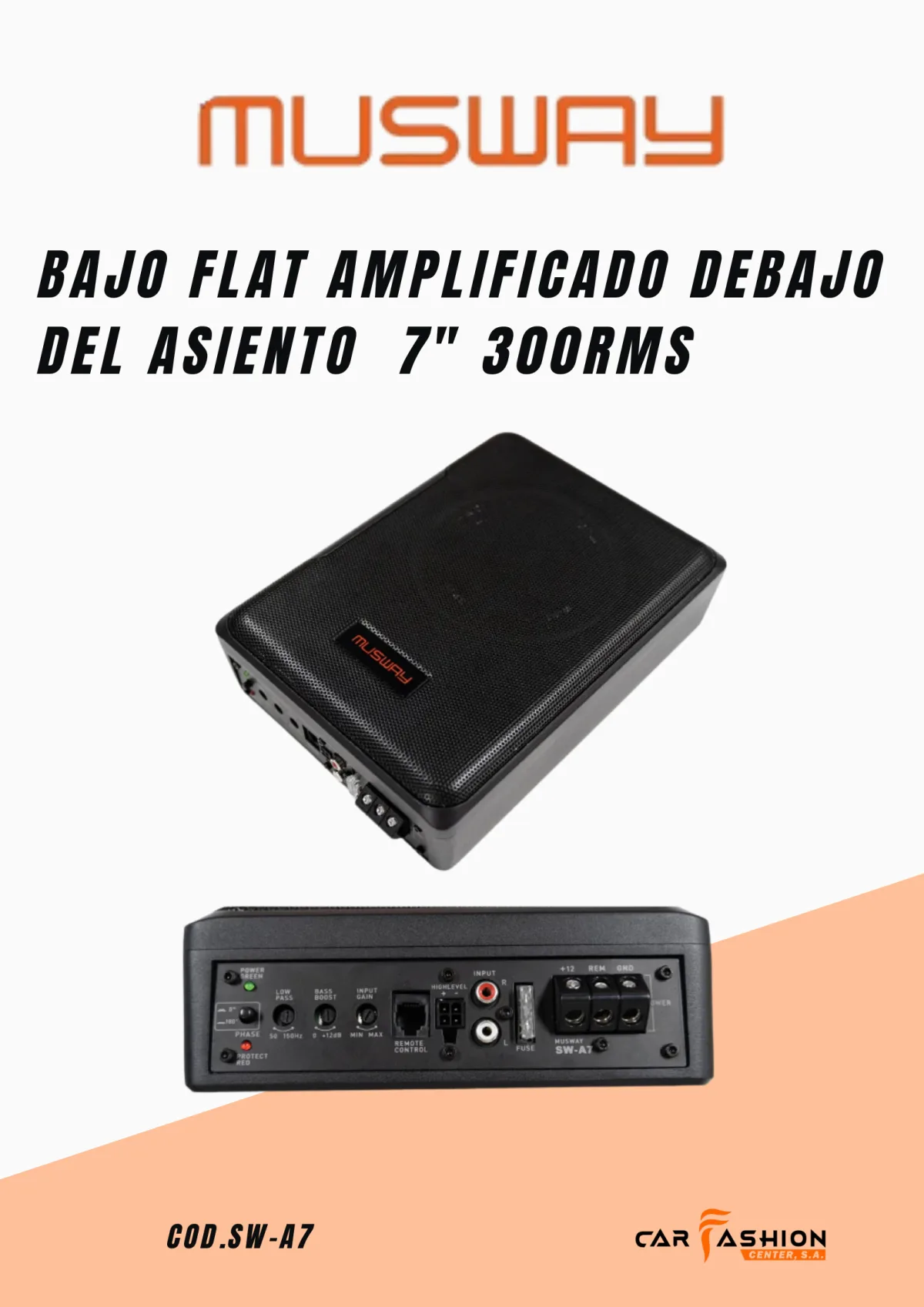 MUSWAY BAJO AMPLIFICADO SW-A7