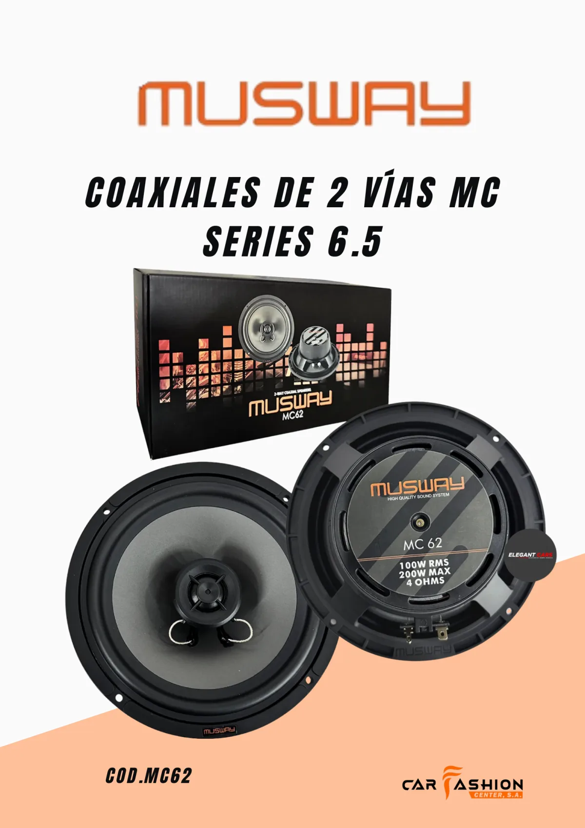 MUSWAY COAXIAL 6.5" DE 2 VIAS
