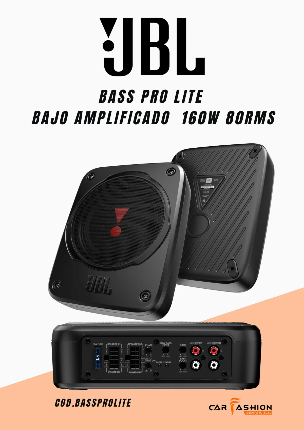 JBL BassPro Lite – Subwoofer Activo Ultracompacto