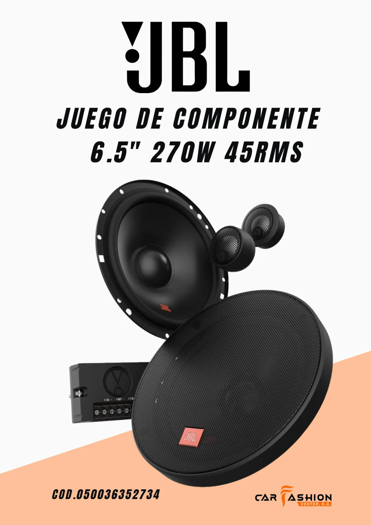 JBL Stage2 604C – Juego de Componentes 6.5"